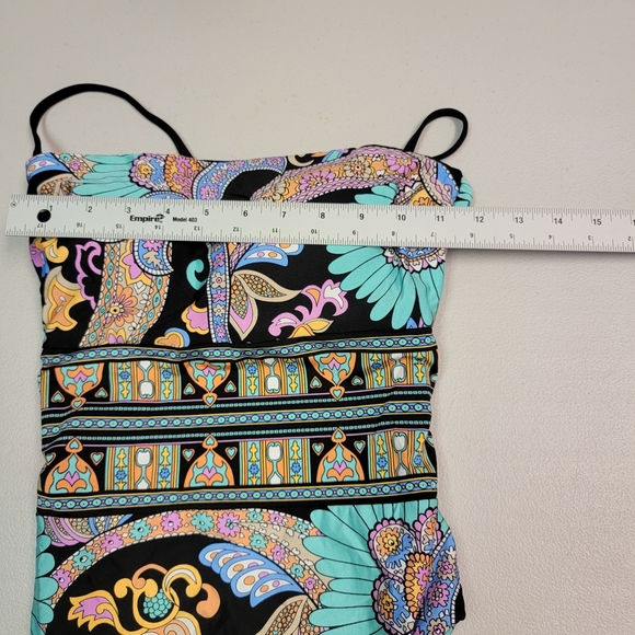Sunshine 79 Women's Bandeau Mio One Piece Swimsuit Multi Paisley Patchwork Sz 10 - Picture 5 of 7